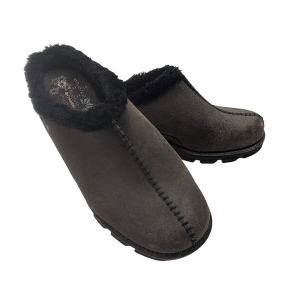 Columbia Cortina Women's 9.5 Brown Suede Clog Mule Loafers - Picture 1 of 9